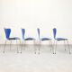 4 chaises papillon d'Arne Jacobsen pour Fritz Hansen