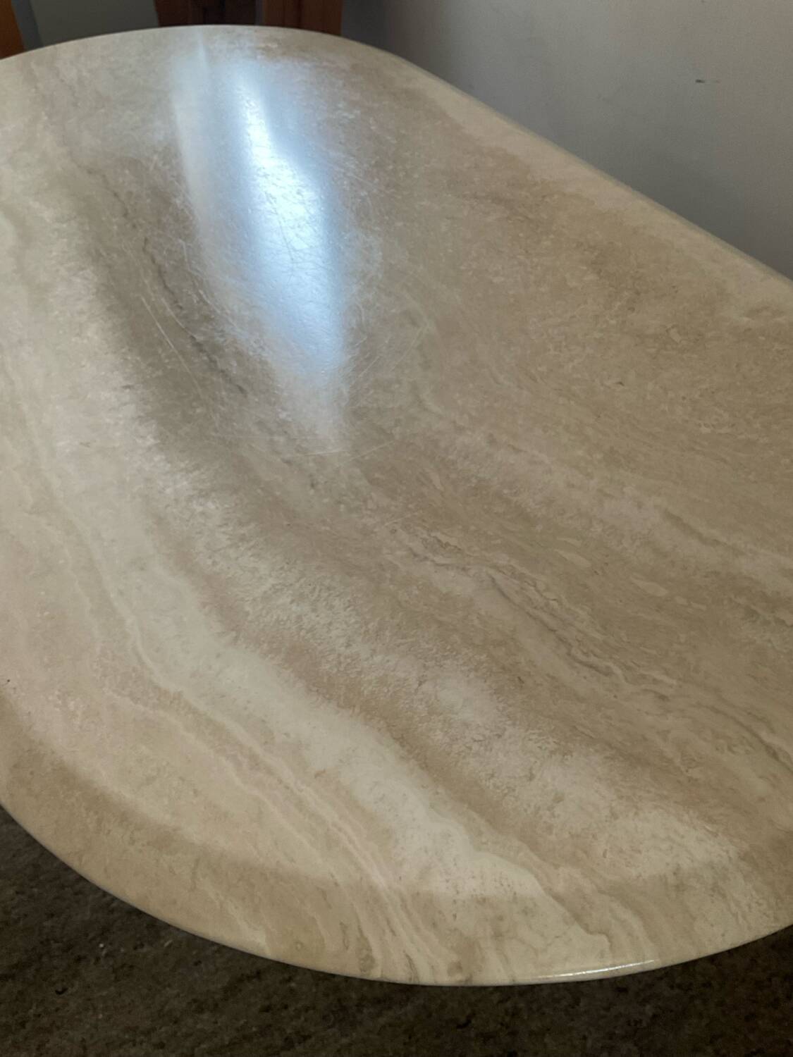 70s travertine coffee table