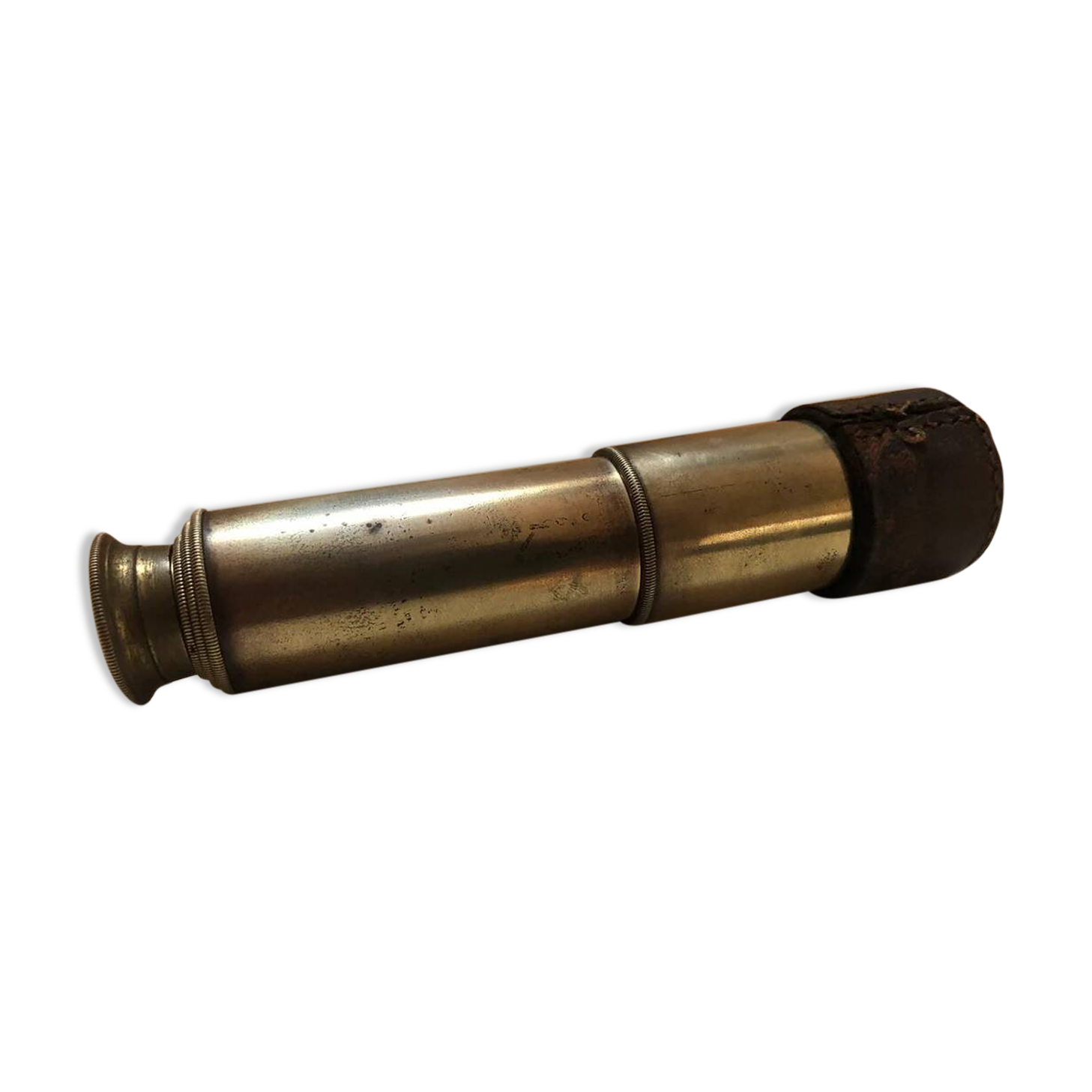 Old brass telescope from the 19th century