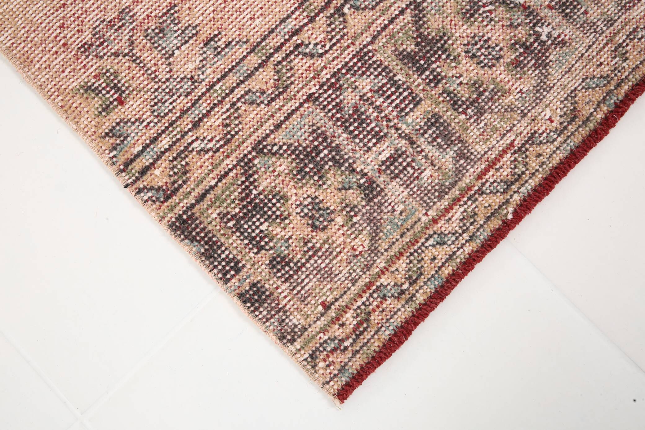 3X12 Soft Wool Orange Turkish Vintage Runner Rug