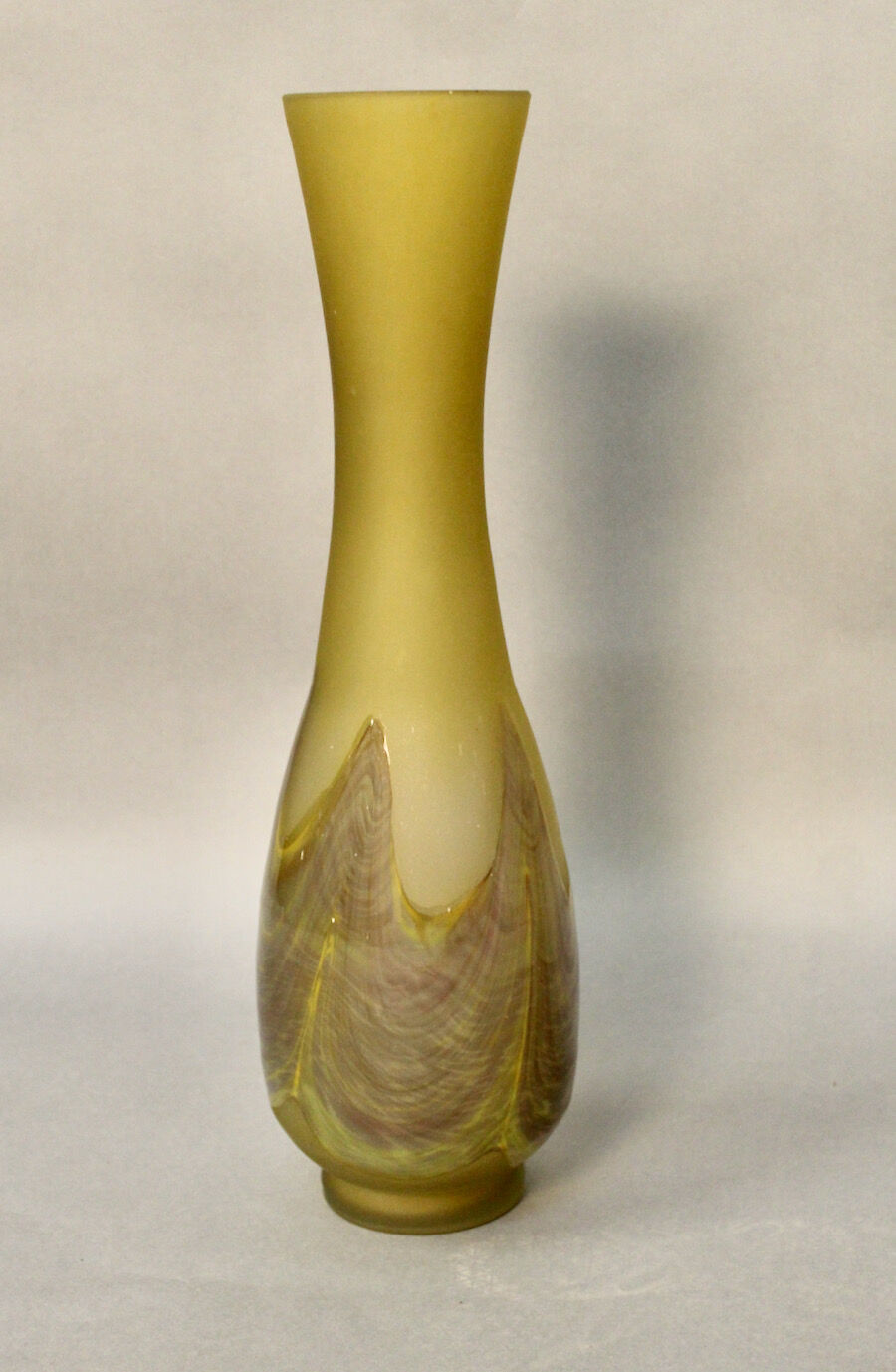 Long neck glass paste vase