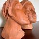 Terracotta head sculptures - 2 pieces