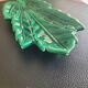 Green porcelain dandelion leaf bowl