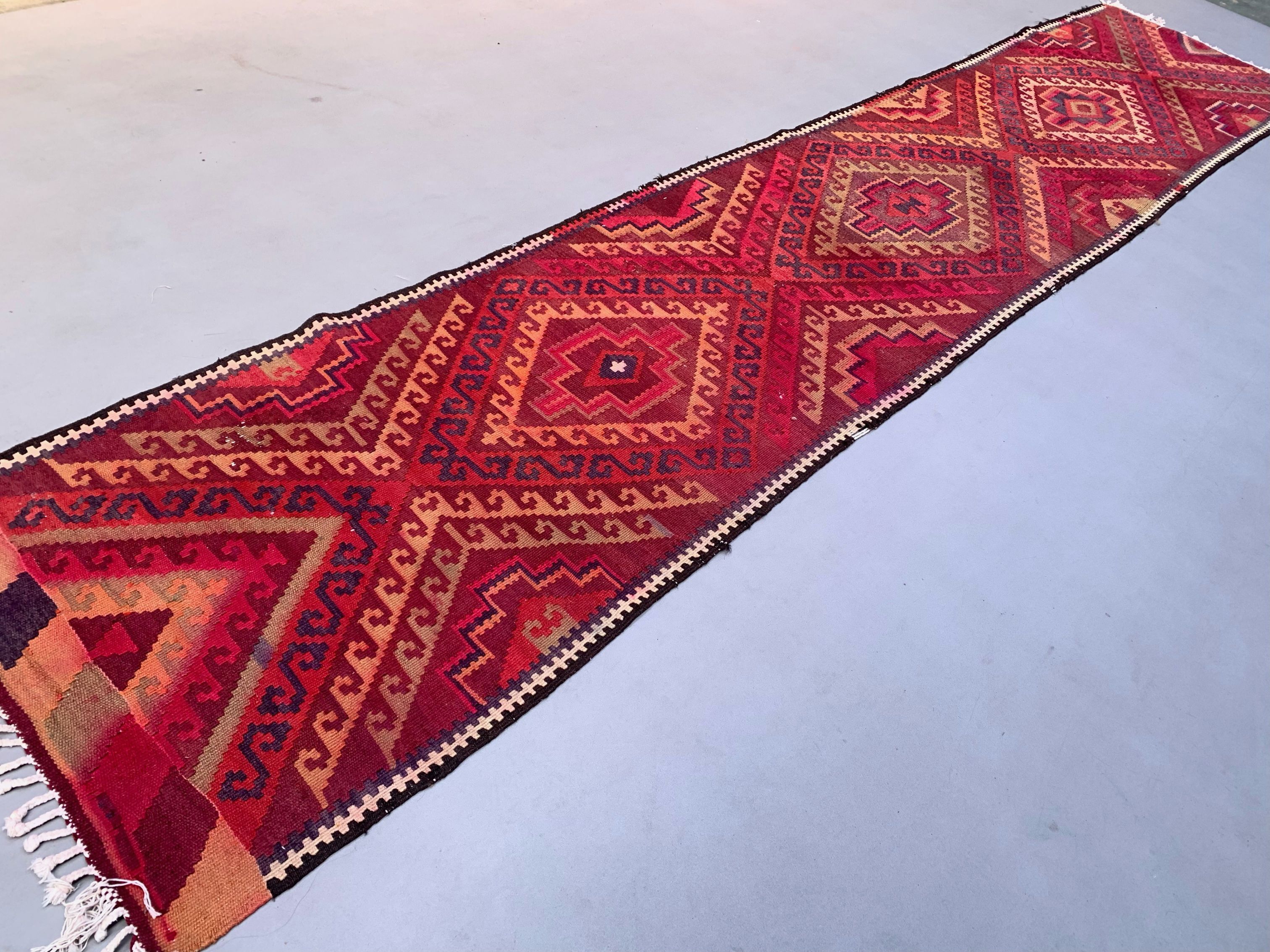 Old turkish kilim runner 480x95 cm