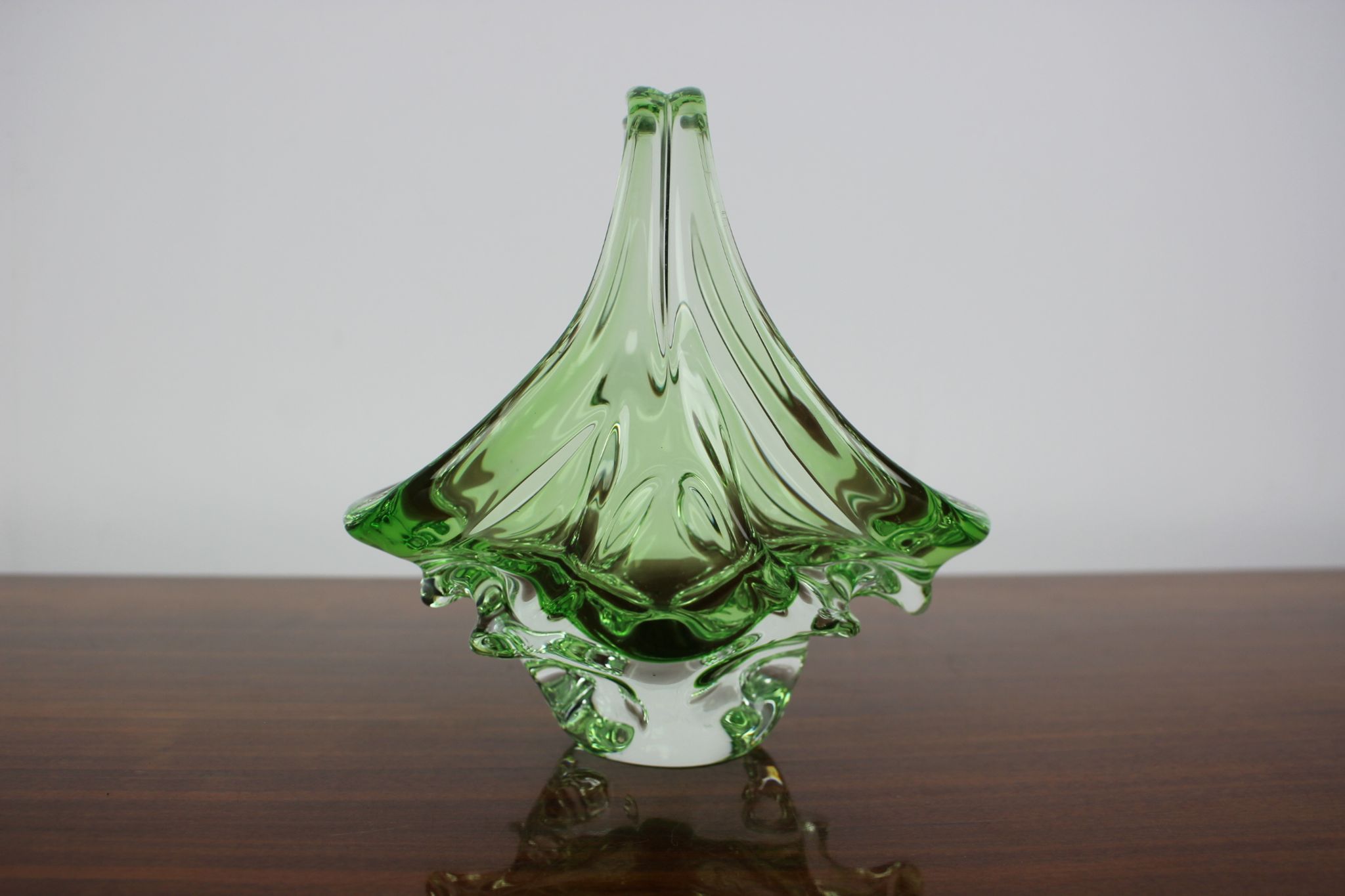 Mid-century glass bowl designed by josef hospodka, 1960's