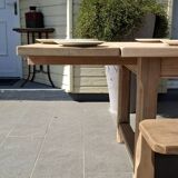 Farmhouse table with oak extensions