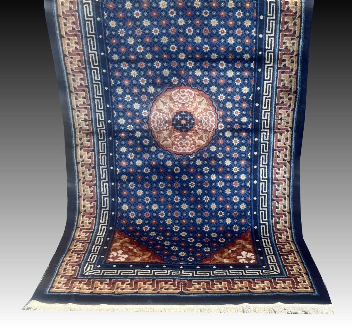 Antique Chinese Carpet Beijing China: 1.20 x 2.15 Metres