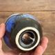 Toad Ashtray No-Smoke Blue Flamed Ceramic and Chrome Metal Art Deco