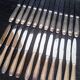 12 + 12 silver metal knives art deco period