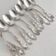 12 small silver-plated metal teaspoons "Cocoa" by Boulenger