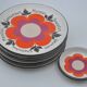 Old service 6 plates 2 cups GIEN model HARMONIS art table collection