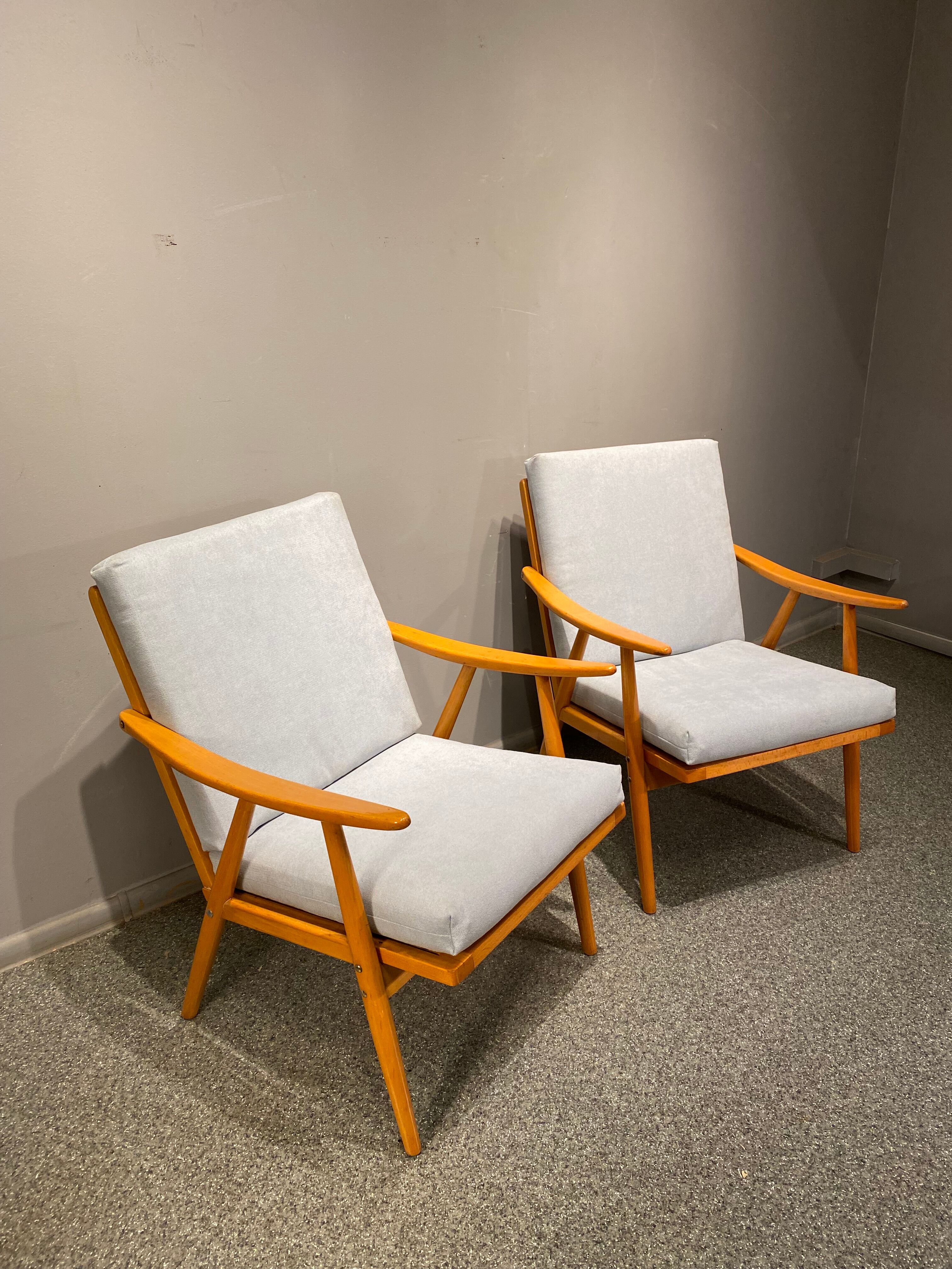 Para lekkich foteli TON Vintage Czechy 60'