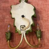 Vintage pear motif wall lamp from the 1970s