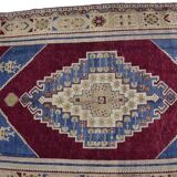 Antique Handmade Wool Oushak Carpet