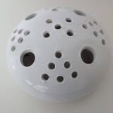 Centrepiece, white ceramic flower holder signed.