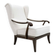 Fauteuil Paolo Buffa style moderne du milieu du siècle, en noyer italien et revêtement bouclé