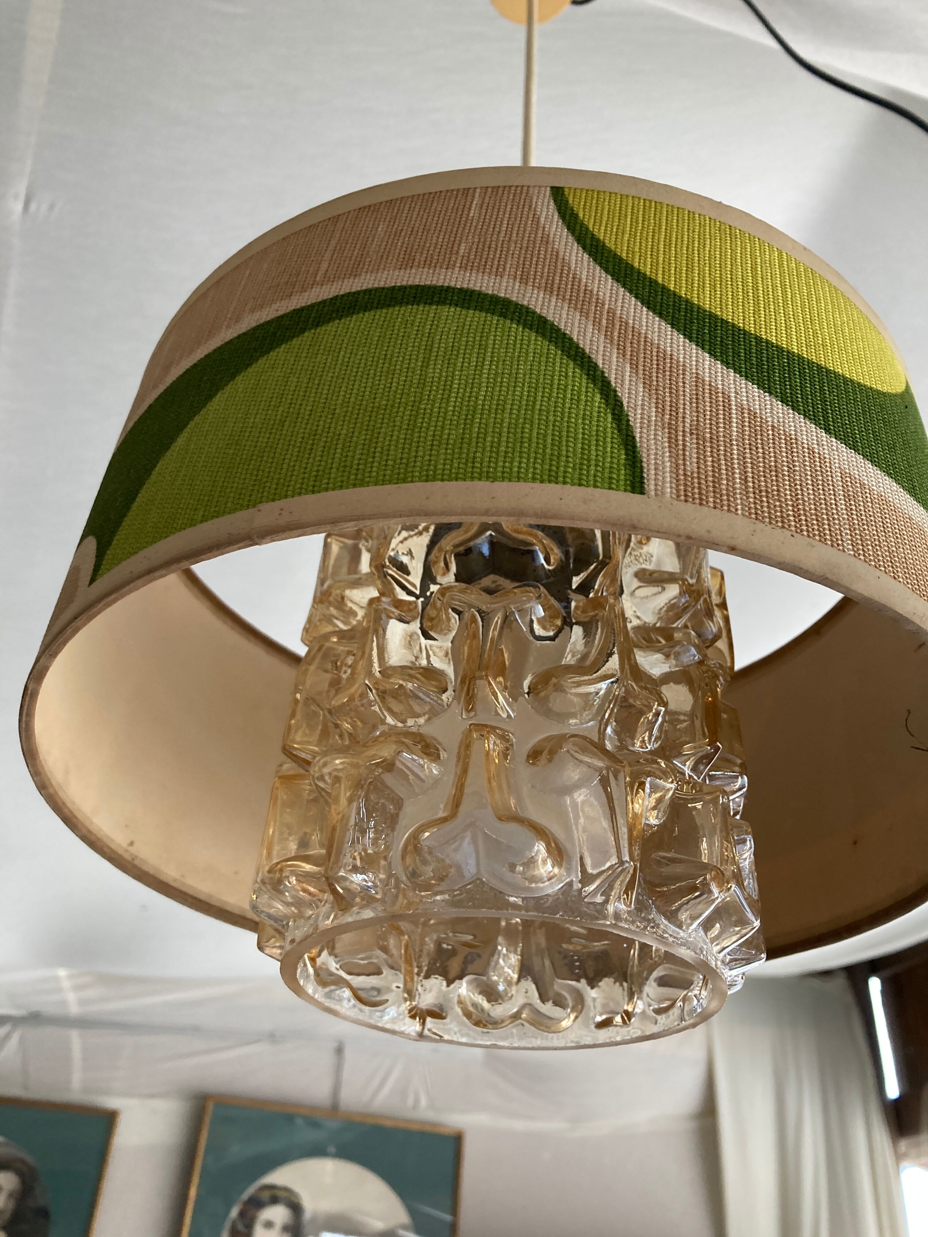 Pendant lamp, art deco chandelier