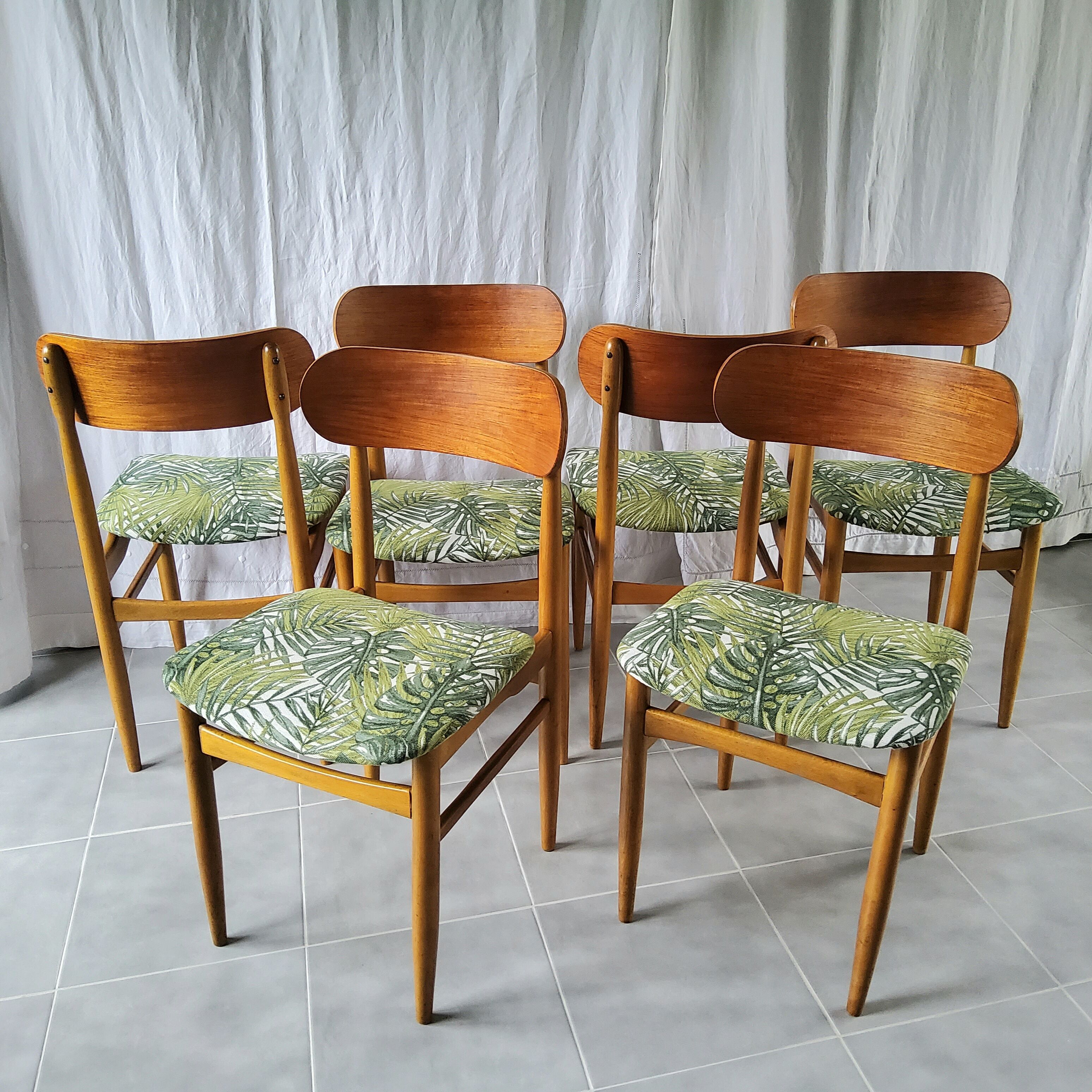 Set of 6 chairs 60s