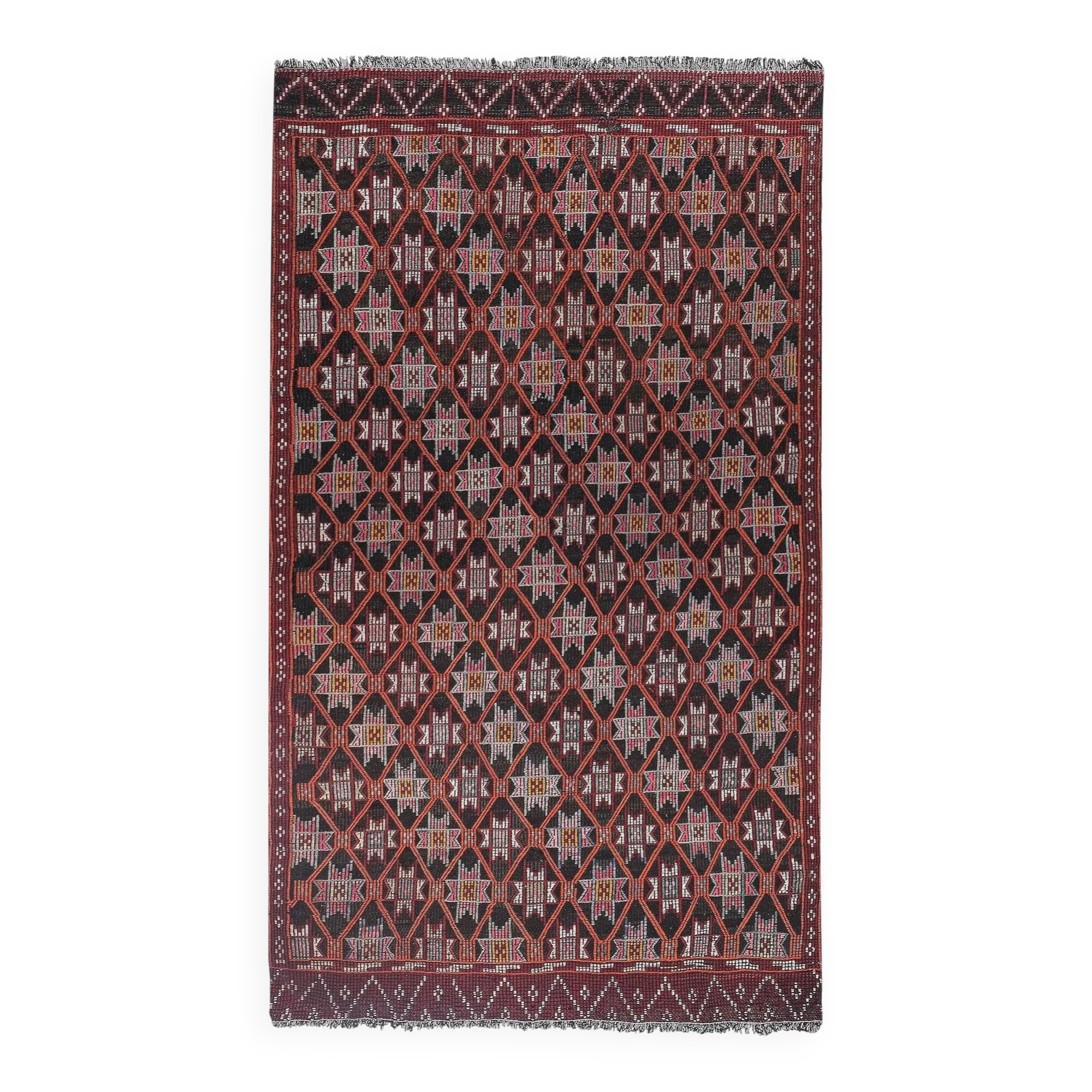 Vintage Turkish rug handmade 157x266 cm