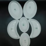 6 Pillivuyt serving dishes decorated with Liserons