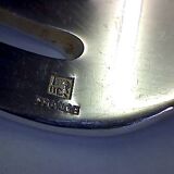 8 Christofle cake forks in silver metal model "Aria"