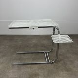 "L'Adap-Table" modular serving trolley in perforated metal and chrome