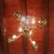 Bronze chandelier 4 arms vintage 1970