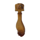 Amber glass bottle representing a dog, Empoli Italy 60s