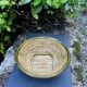 Large wicker and brass fruit bowl by Gabriella Crespi from the 1960s.