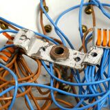 Very nice large 12-armed Mid Century Modern Brass Sputnik ceiling lamp