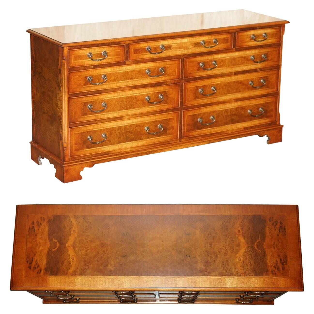 Walnut buffet Burr & Burl with patina