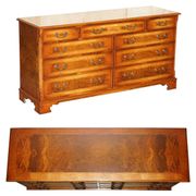 Buffet en noyer Burr & Burl avec patine