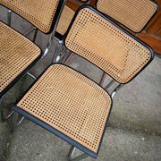 Cesca chair Marcel Breuer B32 modern Italian mid-century, set of 4 from the 70s.