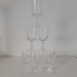 Vintage arc crystal aperitif glasses