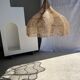 Rattan pendant lamp in the shape of a flower