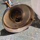 Opaline and chrome-plated metal globe pendant light – 1950s