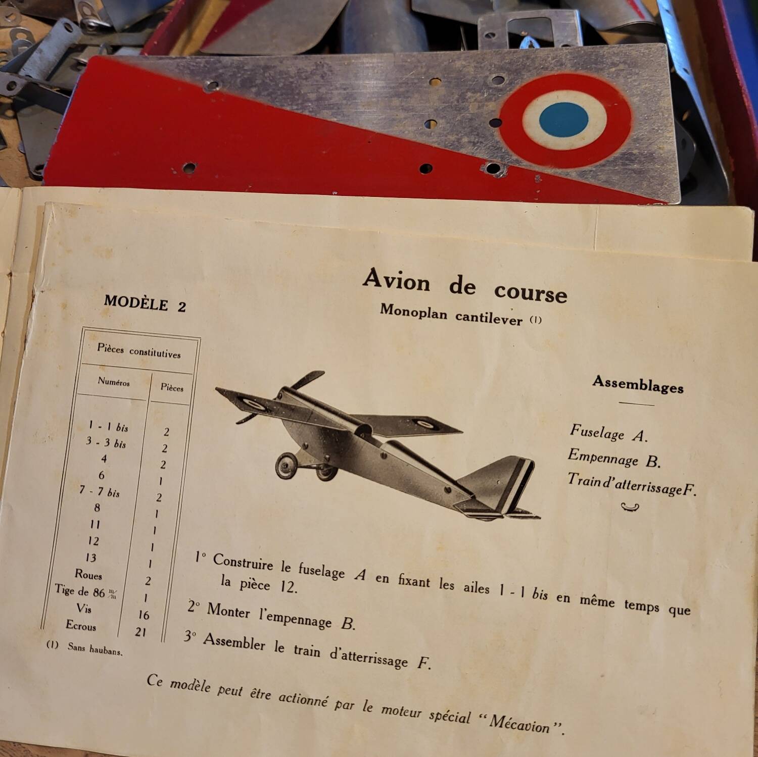 Mécavion Game 1928 French Art Deco