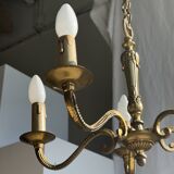 Lustre classique doré à 5 bras de lumière D:40cm