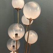 Italian Alberello brass & murano floor lamp