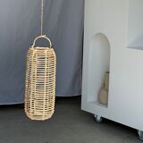 Small lantern-shaped rattan suspension H35 D15