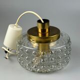 60s 70s VEB hanging lamp ceiling lamp bubble brass glass space age design