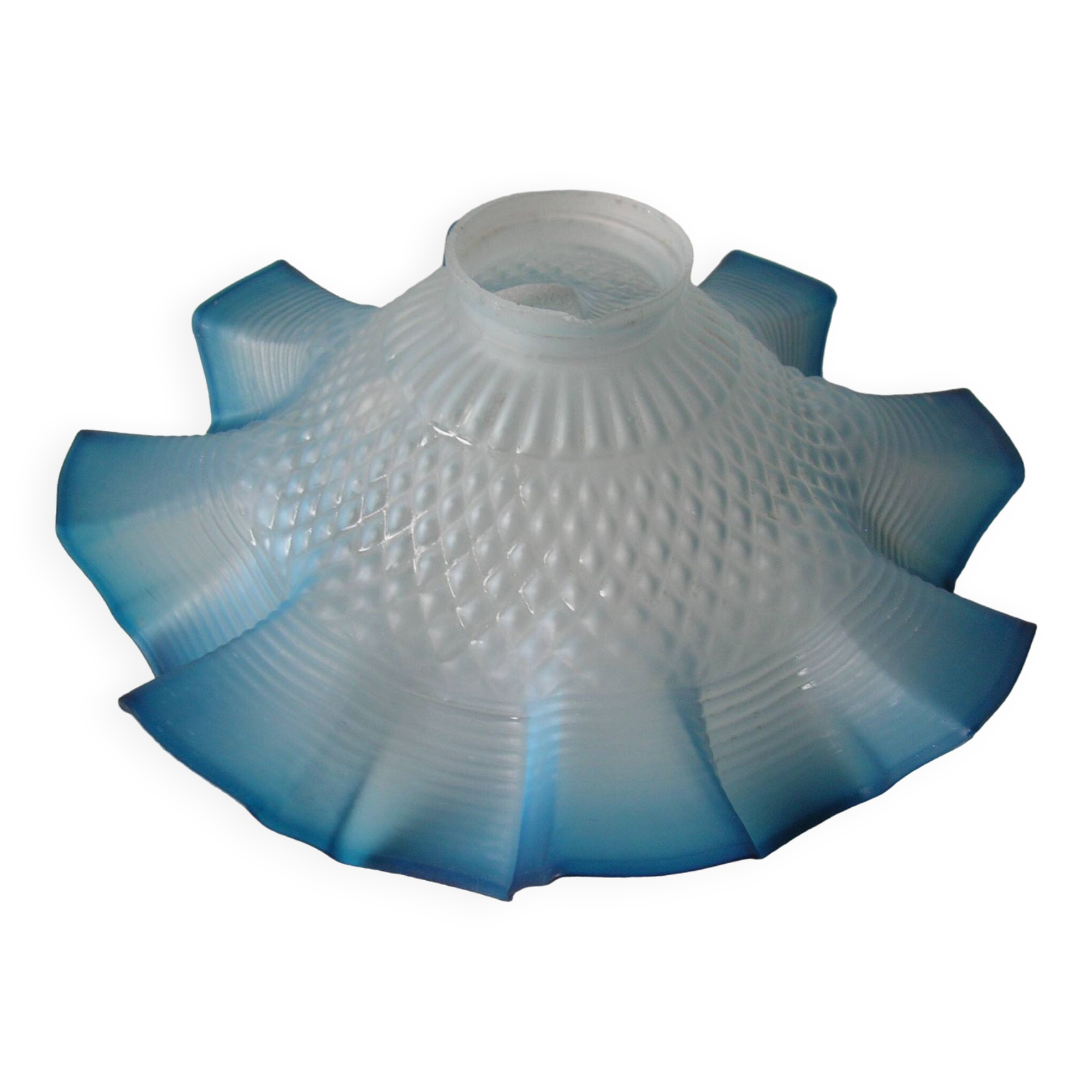 Antique corolla lampshade chandelier lamp pendant light in glass relief decor