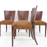 1950s  Jindrich Halabala Restored Dining Chairs H-214 for UP Závody, Set of 4
