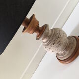 Lamp in stone and wood turned by noaïlles