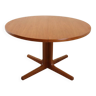 Ronde deense 2x verlengbare teak eettafel  'sibberup'