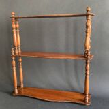 Napoleon III wall shelf in turned wood, 19th century