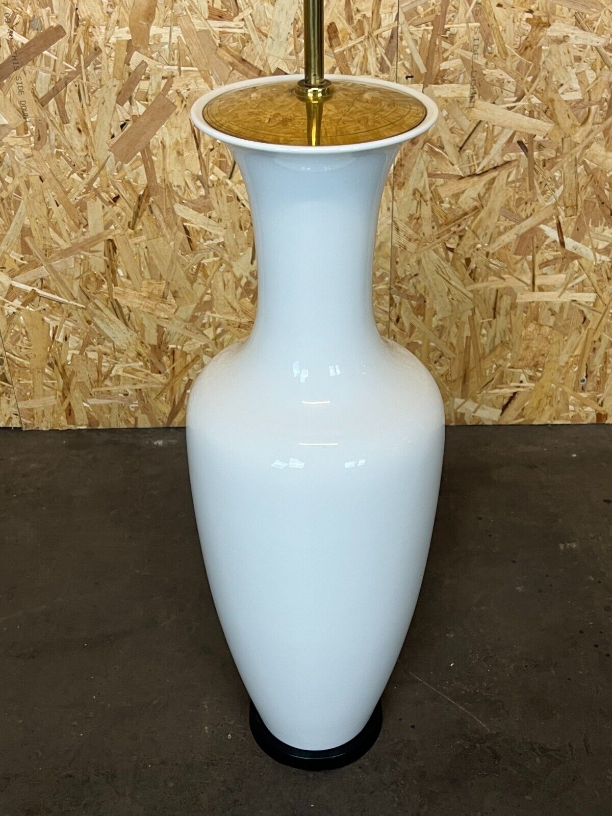 60s 70s floor lamp porcelain KPM brass space age