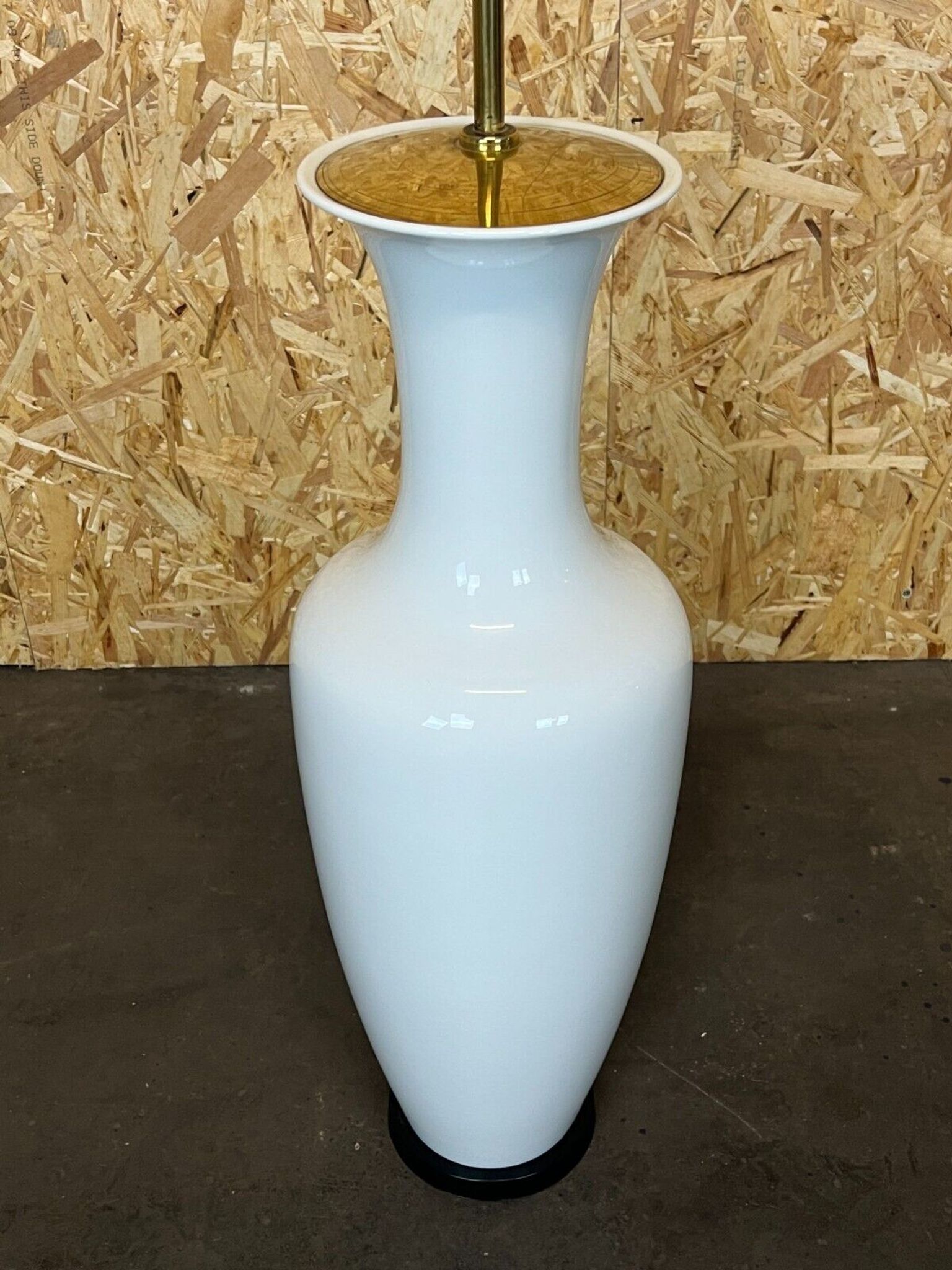 Lampe porcelaine KPM laiton space age, 60s 70s