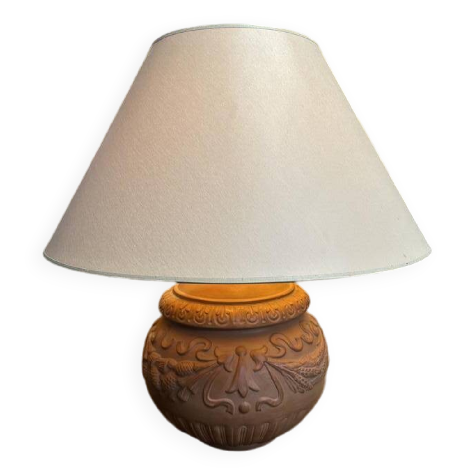 Lampe à poser en terre cuite