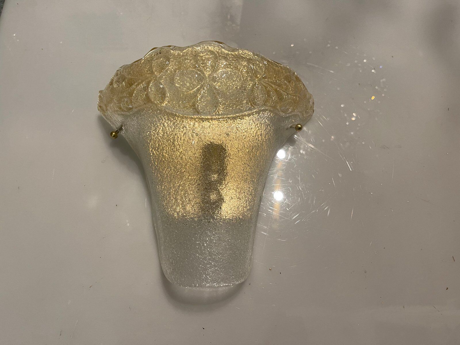 2 murano glass sconces, 1980s